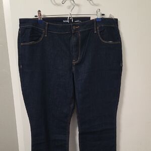 Old Navy Mid Rise Kicker BootcutDark Blue Jeans
